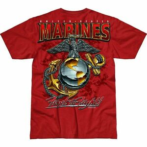 Pánské tričko 7.62 Design® USMC Eagle, Globe & Anchor - červené (Barva: Červená, Velikost: S) obraz