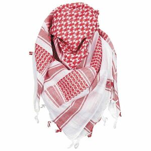 Šátek palestina s třásněmi MFH® – Červená / bílá (Barva: Červená / bílá) obraz