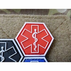 Nášivka Paramedic Hexagon JTG® - červená (Barva: Červená) obraz