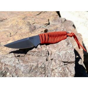 Nůž s pevnou čepelí ANV® P100 - Blood Red (Barva: Blood Red, Varianta: Šedá čepel – Stone Wash) obraz