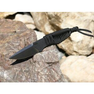 Nůž s pevnou čepelí ANV® P100 - černý (Barva: Černá, Varianta: Šedá čepel – Stone Wash) obraz