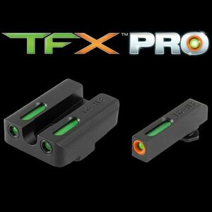 Mířidla TFX Pro Tritium / Fiber-Optic Truglo® - Glock® High Set PRO ORN – Černá (Barva: Černá) obraz