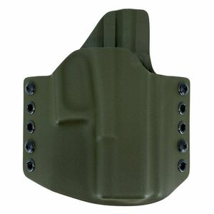 OWB Glock 19 - vnější pistolové pouzdro s polovičním SweatGuardem RH Holsters® – Olive Green (Barva: Olive Green, Typ uchycení: Kovový průvlek) obraz