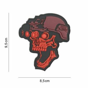 Patch Night Vision Skull 101INC® – Červená (Barva: Červená) obraz