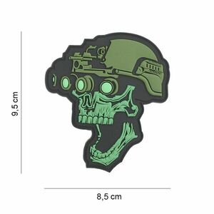 Patch Night Vision Skull 101INC® – Zelená (Barva: Zelená) obraz