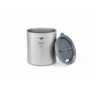 Titanový termohrnek s víčkem Mug Keith® 600 ml (Barva: Stříbrná) obraz