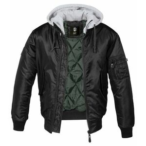 Zimní bunda MA1 Sweat Hooded Brandit® – Černá / šedá (Barva: Černá / šedá, Velikost: 5XL) obraz