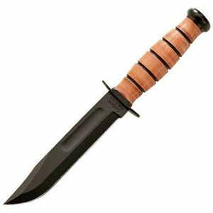 Nůž s pevnou čepelí U.S. NAVY KA-BAR® – Černá čepel, Hnědá (Barva: Hnědá, Varianta: Černá čepel) obraz