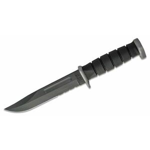 Nůž s pevnou čepelí Extreme Fighting KA-BAR®, kombinované ostří – Černá čepel, Černá (Barva: Černá, Varianta: Černá čepel) obraz