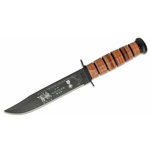 Nůž s pevnou čepelí US Army Vietnam KA-BAR® – Černá čepel, Hnědá (Barva: Hnědá, Varianta: Černá čepel) obraz