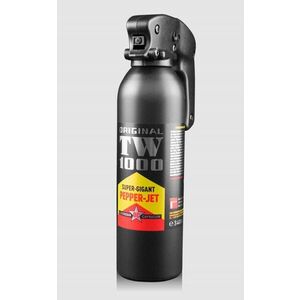 Obranný sprej Super Gigant Pepper - Jet TW1000® / 400 ml (Barva: Černá) obraz