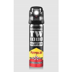 Obranný sprej se světlem Super Pepper - Jet TW1000® / 75 ml (Barva: Černá) obraz