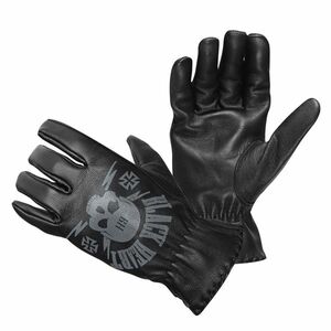 Kožené moto rukavice W-TEC Black Heart Skull Gloves černá 3XL obraz