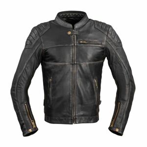 Pánská kožená moto bunda W-TEC Suit vintage černá 6XL obraz