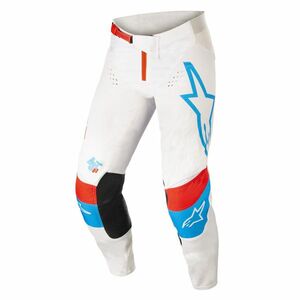 Motokrosové kalhoty Alpinestars Techstar Quadro bílá/modrá neon/červená 40 obraz