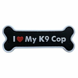 WARAGOD I love my K9 Cop PVC nášivka, černá obraz