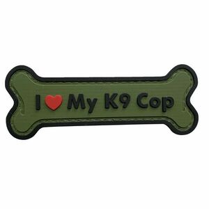 WARAGOD I love my K9 Cop PVC nášivka, zelená obraz