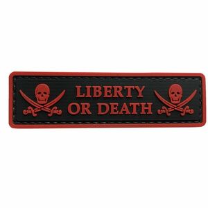 WARAGOD Liberty or Death PVC nášivka, černo červená obraz