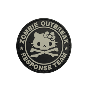 WARAGOD Zombie Outbreak Kitty PVC nášivka, černo šedá obraz