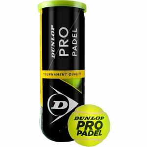 Dunlop PRO PADEL 3PET Míče pro padel, žlutá, veľkosť UNI obraz