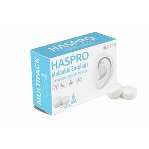 HASPRO 6P silikonové špunty do uší, bílé obraz