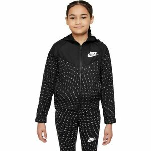 Nike SPORTSWEAR WINDRUNNER Dívčí bunda, černá, velikost obraz