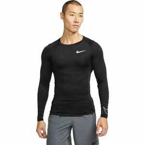 Nike PRO DRI-FIT Pánské triko s dlouhým rukávem, černá, velikost obraz