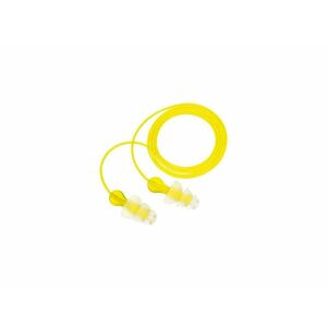 Špunty do uší se šňůrkou Tri-Flange Peltor® (Barva: Žlutá) obraz