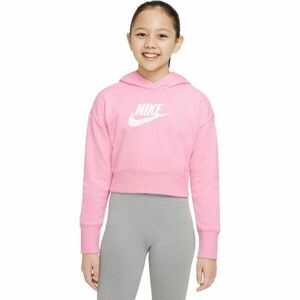 Nike Dívčí mikina Dívčí mikina, růžová, velikost S obraz