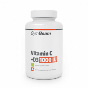 Vitamín C + D3 1000 IU 90 kaps. - GymBeam obraz