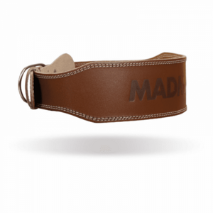 Fitness opasek Full Leather Chocolate Brown S - MADMAX obraz