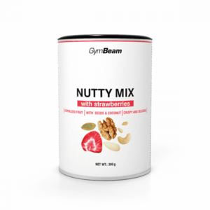 Nutty Mix s jahodami 300 g - GymBeam obraz