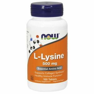 L-Lysin 500 mg 100 tab. - NOW Foods obraz