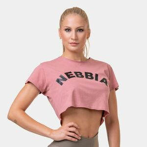 Dámské tričko Crop Top Fit&Sporty Old Rose XS - NEBBIA obraz