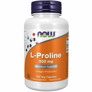 L-Prolin 500 mg 120 kaps. - NOW Foods obraz