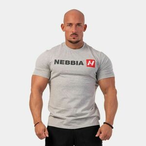 Pánské tričko Red “N“ světle šedé XL - NEBBIA obraz