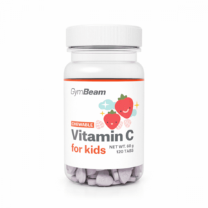 Vitamín C, tablety na cucání pro děti 120 tab. jahoda - GymBeam obraz