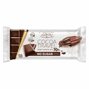 Hořká čokoláda bez přidaného cukru Cocoa travel 22 x 90 g - Baron obraz