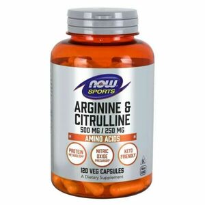 Arginin & Citrulin 120 kaps. - NOW Foods obraz