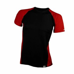 nanosilver Pánské sportovní triko s boční vsadkou nanosilver + Coolmax - XXL - černá/červená obraz