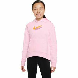 Nike SPORTSWEAR FLEECE Dívčí mikina, růžová, velikost obraz
