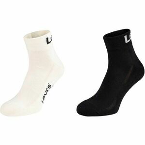 Levi's® MID CUT SPORT LOGO 2P Unisexové ponožky, černá, velikost obraz