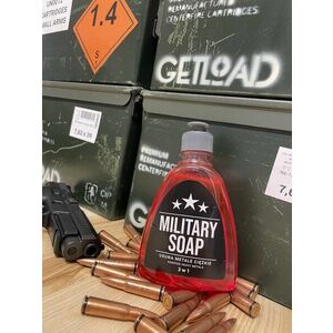 Speciální tekuté mýdlo na ruce, tělo a vlasy Military Soap® – 330 ml, Červená (Barva: Červená, Varianta: 330 ml) obraz