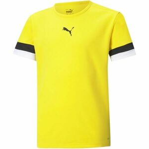 Puma TEAMRISE JERSEY TEE Dětské fotbalové triko, žlutá, velikost obraz