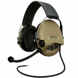 Elektronické chrániče sluchu Supreme Mil-Spec CC Sordin®, s mikrofonem – Písková (Barva: Písková) obraz