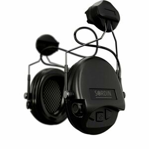 Elektronické chrániče sluchu Supreme Mil-Spec AUX Sordin®, ARC Rail Helmet – Černá (Barva: Černá) obraz