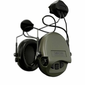 Elektronické chrániče sluchu Supreme Mil-Spec AUX Sordin®, ARC Rail Helmet – Zelená (Barva: Zelená) obraz