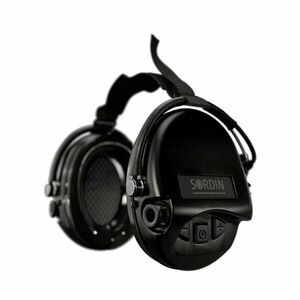 Elektronické chrániče sluchu Supreme Mil-Spec AUX Neckband Sordin® – Černá (Barva: Černá) obraz