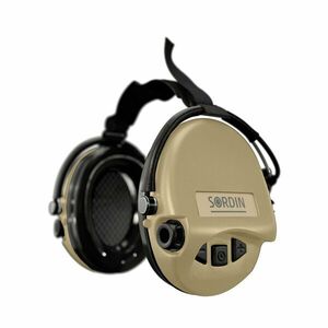 Elektronické chrániče sluchu Supreme Mil-Spec AUX Neckband Sordin® – Písková (Barva: Písková) obraz
