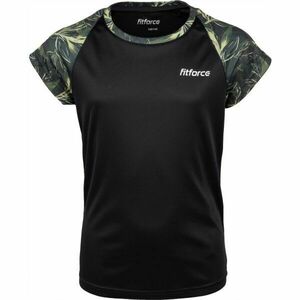 Fitforce MOOGLY Dívčí fitness triko, černá, velikost obraz